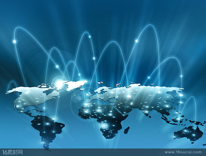 世界地圖商務網絡科技地球高清圖片